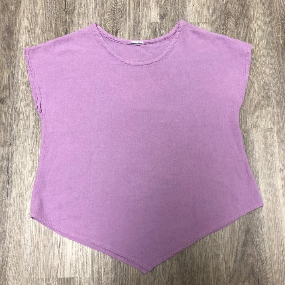 Oh My Gauze! Size 2 Women's Size L/XL Shirt Top Lavender Purple Cotton Flowy